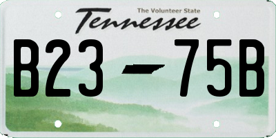 TN license plate B2375B
