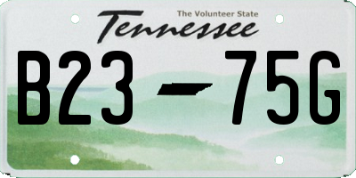 TN license plate B2375G
