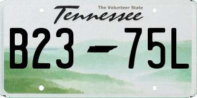 TN license plate B2375L