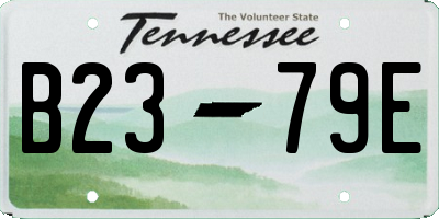TN license plate B2379E