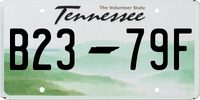 TN license plate B2379F
