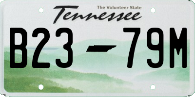 TN license plate B2379M