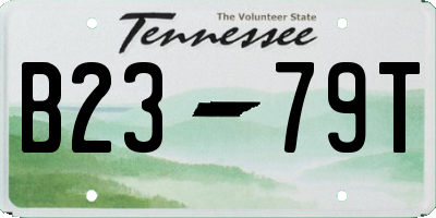 TN license plate B2379T