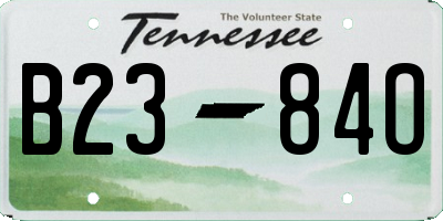TN license plate B2384O