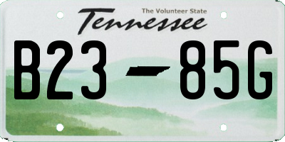 TN license plate B2385G