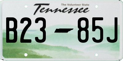 TN license plate B2385J