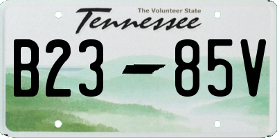 TN license plate B2385V