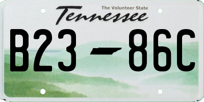 TN license plate B2386C
