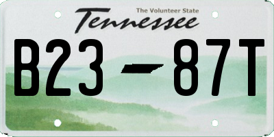 TN license plate B2387T