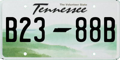 TN license plate B2388B