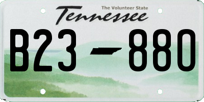 TN license plate B2388O