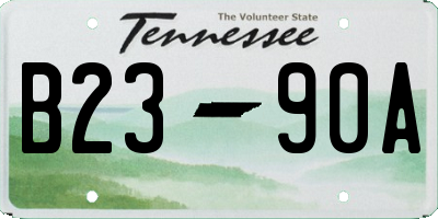 TN license plate B2390A
