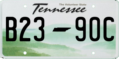 TN license plate B2390C