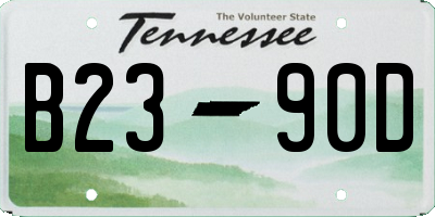 TN license plate B2390D