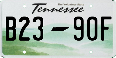 TN license plate B2390F