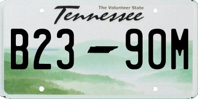 TN license plate B2390M