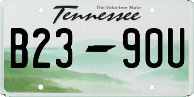 TN license plate B2390U