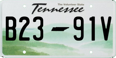 TN license plate B2391V
