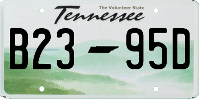 TN license plate B2395D