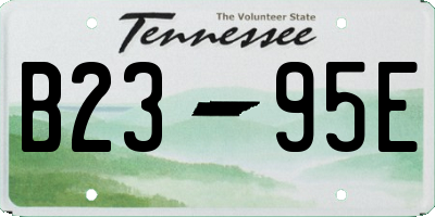 TN license plate B2395E