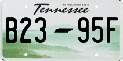TN license plate B2395F