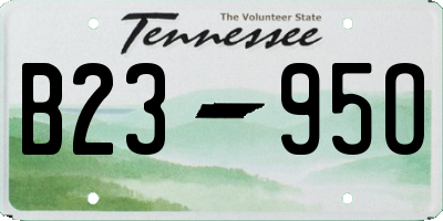 TN license plate B2395O
