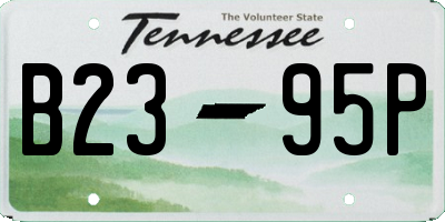TN license plate B2395P