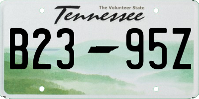 TN license plate B2395Z