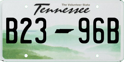 TN license plate B2396B