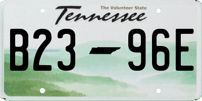 TN license plate B2396E