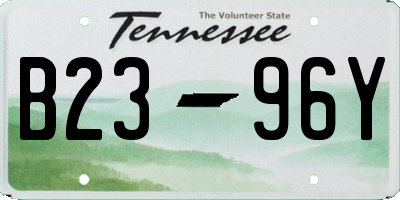TN license plate B2396Y