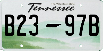 TN license plate B2397B
