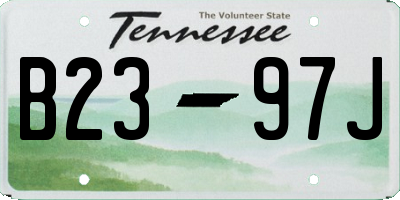 TN license plate B2397J