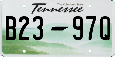 TN license plate B2397Q