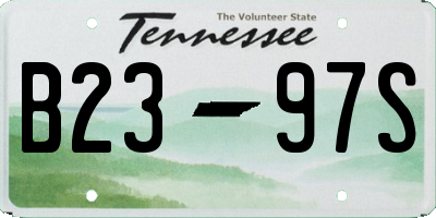 TN license plate B2397S