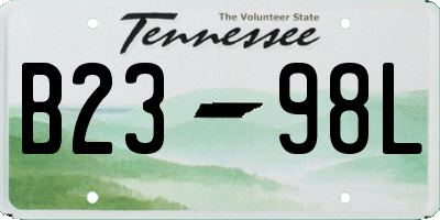 TN license plate B2398L