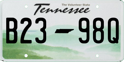 TN license plate B2398Q