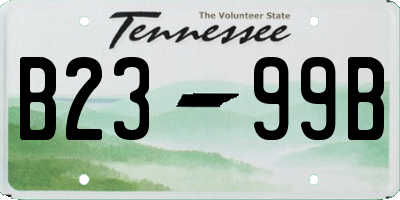 TN license plate B2399B