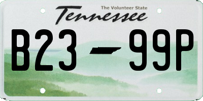 TN license plate B2399P