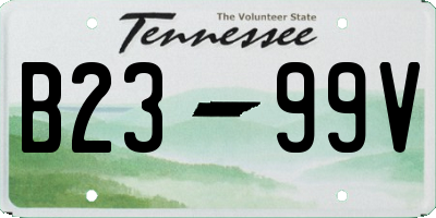 TN license plate B2399V