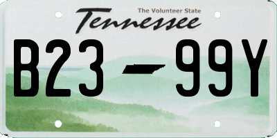 TN license plate B2399Y