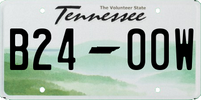 TN license plate B2400W
