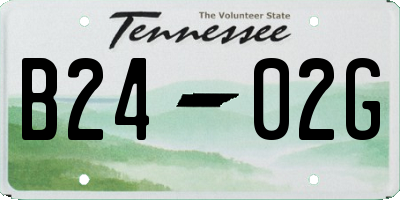 TN license plate B2402G