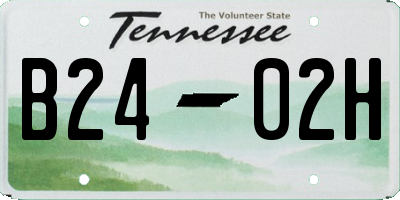 TN license plate B2402H