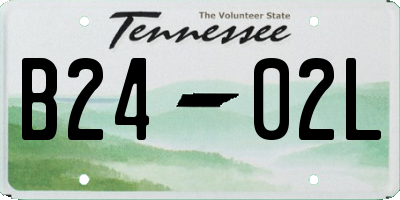 TN license plate B2402L