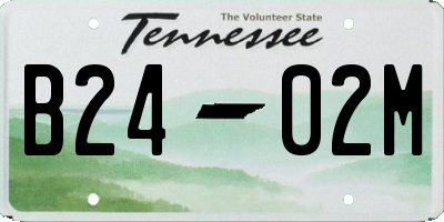TN license plate B2402M