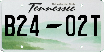 TN license plate B2402T