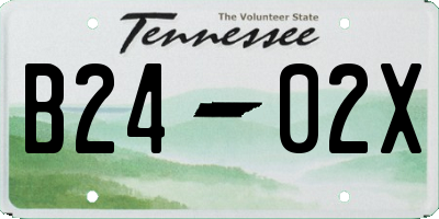 TN license plate B2402X