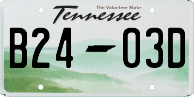 TN license plate B2403D