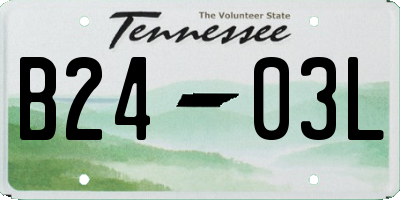 TN license plate B2403L